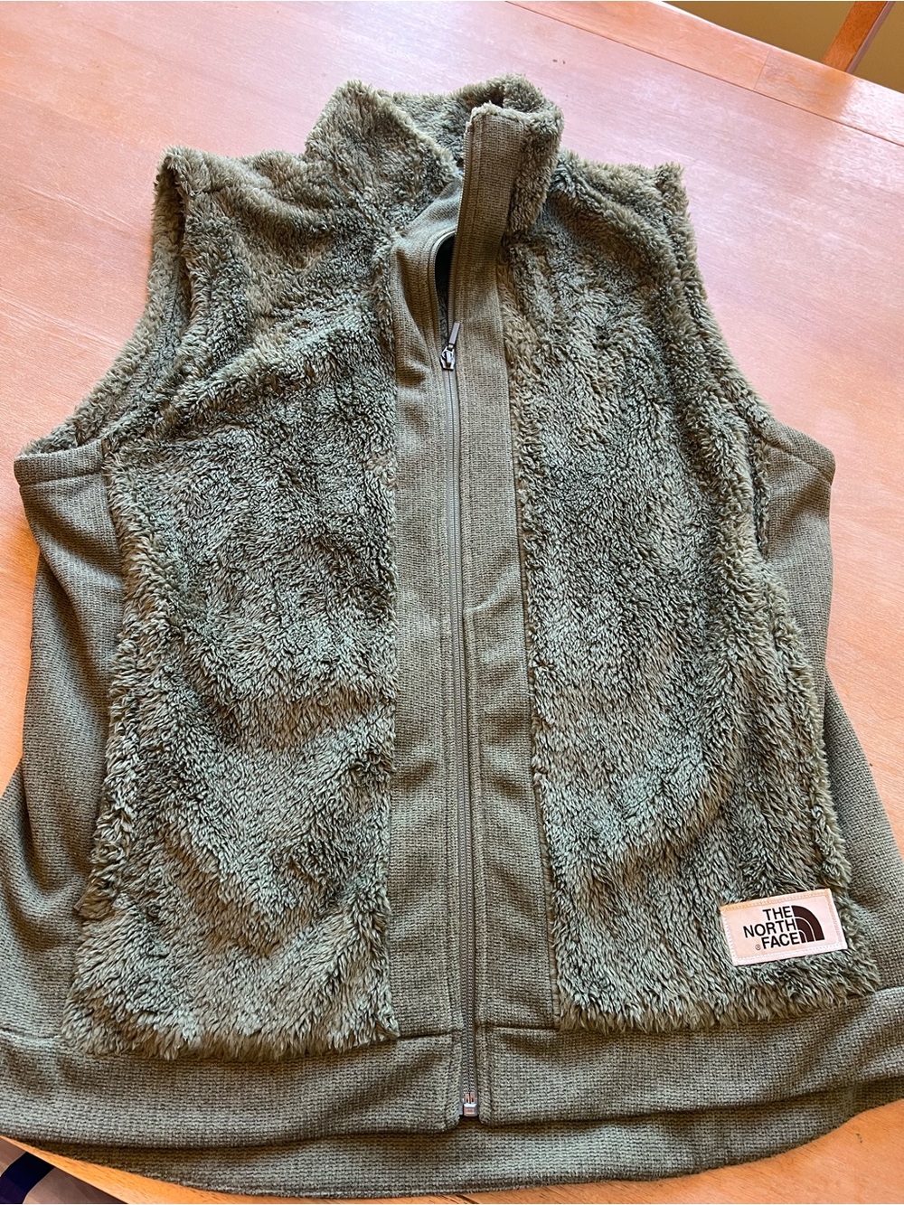 The North Face Olive Green Sherpa Fleece Vest